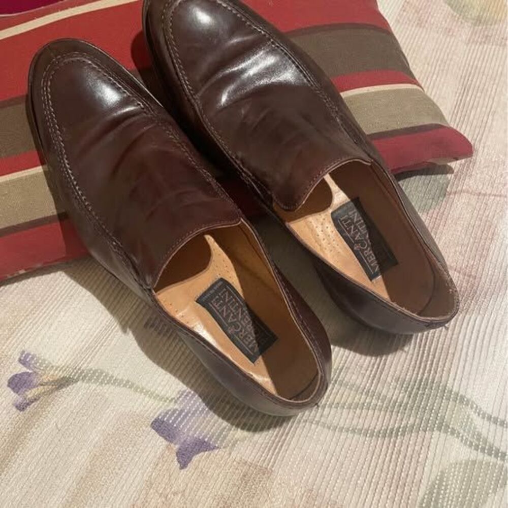 Mercanti Florentino Men’s Loafers (size 9 1/2) Cuoio Brown leather shoes